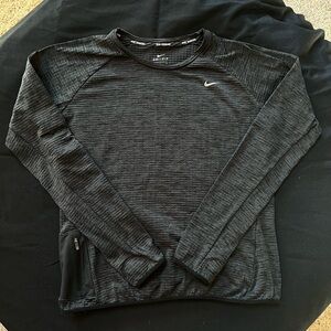 Dark Gray Nike Running Long-Sleeve Shirt